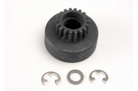 Clutch bell, (18-tooth)/ 5x8x0.5mm fiber washer (2)/ 5mm E-clip